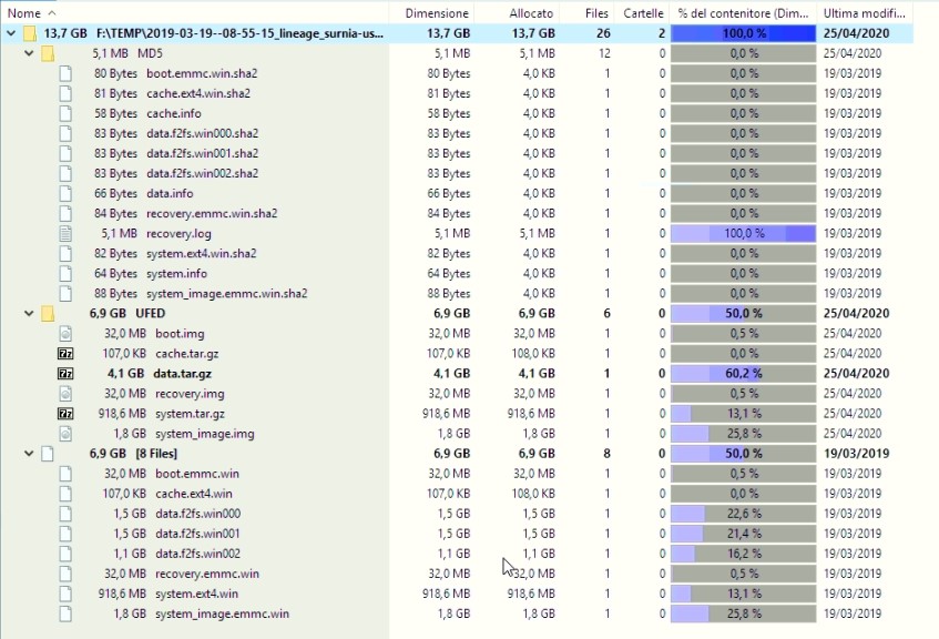 Screenshot TWRP to UFED 5